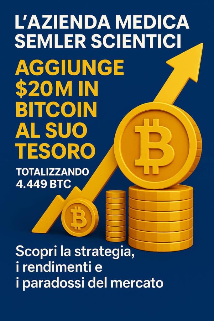 Semler Scientific Aggrega $20M in Bitcoin: La Svolta Aggressiva della Società MedTech nel Tesoro BTC