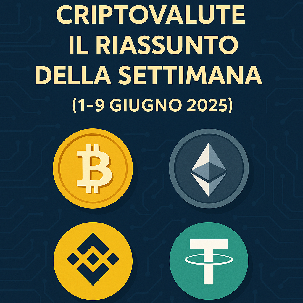 Criptovalute: Il Riassunto della Settimana (1-9 Giugno 2025)