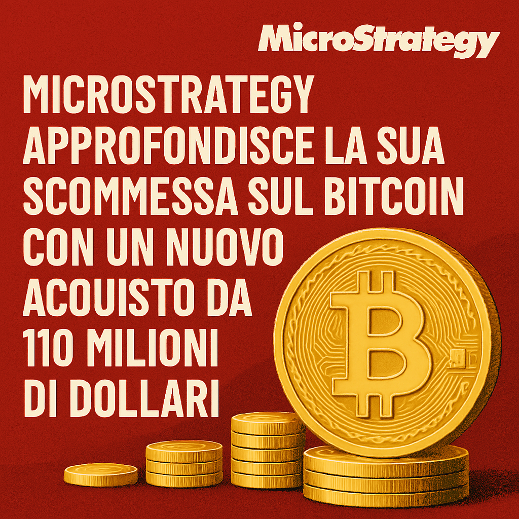 MicroStrategy Approfondisce la sua Scommessa sul Bitcoin con un Nuovo Acquisto da 110 Milioni di Dollari